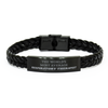 Respiratory Therapist Engraved Braided Leather Bracelet for Christmas Gifts