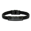 Transportation Manager Braided Leather Bracelet - Reflective Gift for Special Occasions - THE WORLDS MOST AVERAGE