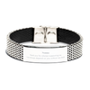 Nonna Stainless Steel Bracelet - Thank You for Always Supporting Me, Dependable and Unique Gift for Birthday, Christmas, and Holidays