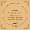 Stepmother Bracelet Thank You Always Depend Engraved Perfect Gift for Birthday Christmas Holidays