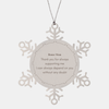 Bonus Mom Snowflake Ornament - Thank You for Your Unwavering Support and Love - Christmas Gift for the Special Bonus Mom in Your Life - Unique Engraved Ornament for Her - Cherished Keepsake for Bonus Mom to Celebrate the Holidays and Every Day