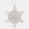 Snowflake Ornament Pink Thank You Always Supporting Christmas Home Decor Gift