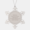 Father In Law Snowflake Ornament Thank You for Support Engraved Christmas Gift for Him