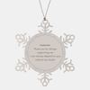 Stepbrother Snowflake Ornament - Unique Christmas Gift for Stepbrother Thank You for Always Supporting and Dependable, Appreciation Keepsake, Family Tree Decoration