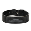 Unique Black Shark Mesh Bracelet Grandfather Gift Always Supporting Engraved Confidence