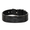 Black Shark Mesh Bracelet Godson Inspirational Engraved Gift for Birthday, Graduation, Christmas - Never forget how much I love you as you grow up youll face many challenges in your life just try your best. I believe in you. Love Godson