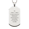 Son Engraved Silver Dog Tag - Always Believe in You, Daddys Love, Confidence Gift for Son on Birthday, Graduation, Christmas
