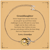 Granddaughter Sunflower Bracelet - Never forget how much I love you. Perfect gift for Birthday, Christmas, Graduation. You are the best thing that ever happened to me.