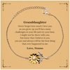 Granddaughter Sunflower Bracelet - Never forget how much I love you, Birthday Gift for Granddaughter, Inspirational Jewelry for Granddaughter, Unique Granddaughter Bracelet, Meaningful Granddaughter Gift, Confidence-boosting Granddaughter Bracelet
