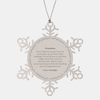Personalized Snowflake Ornament for Grandson - Never forget how much I love you Christmas Gift with Love and Confidence from Grandma