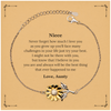 Sunflower Bracelet Niece Always Believe in You Inspirational Gift for Birthday, Graduation, and Holidays