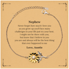 Engraved Sunflower Bracelet Nephew Never Forget Graduation Gift for Nephew from Aunt - Inspirational Gift of Love and Confidence for Nephew from Aunt to Show Love and Support Throughout His Life