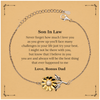 Sunflower Bracelet Son In Law Inspirational Gift for Birthday, Christmas, Graduation - Never forget how much I love you as you grow up, I believe in you, always will be the best
