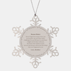 Snowflake Ornament Bonus Sister - Inspirational Christmas Gift Reminder of Love, Support, and Confidence for Bonus Sisters in Lifes Challenges