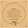 Stepson Sunflower Bracelet - Always Believe in You, Inspirational Gift for Him, Christmas Graduation Veterans Day, Stepson, Unique Engraved Jewelry