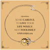 Grandma Sunflower Bracelet - Unique Engraved Confidence Gift for Easter, Christmas, Birthday - Live Wisely, Not Foolishly