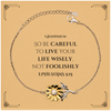 Sunflower Bracelet for Grandmum - Ephesians 5:15: Live Wisely and with Hope, Inspirational Gift for Mothers Day, Birthday, Christmas and Easter