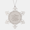 Granny Snowflake Ornament - Live Wisdom, Not Foolishness - Christmas Gift for Grandma with Inspirational Engraving