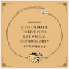 Godmother Sunflower Bracelet Wise Life Engraved Inspirational Gift for Christmas and Graduation