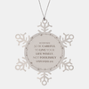 Snowflake Ornament Second Mom - Live Your Life Wisely, Inspirational Christmas Gift for Second Moms, Meaningful Holiday Decor