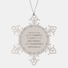 Unbiological Mom Snowflake Ornament - Inspirational Gift for Christmas and Holidays, So be careful to live your life wisely