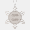 Snowflake Ornament Celebrating Unbiological Mother - A Hopeful and Inspirational Gift for Christmas, Mothers Day, and Special Occasions
