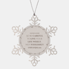 Snowflake Ornament Foster Father So Be Wise Engraved Christmas Gift of Hope and Inspiration