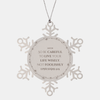 Sister Snowflake Ornament Engraved with Inspirational Quote for Christmas and Holidays