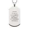 Stepparent Engraved Silver Dog Tag - Live Your Life Wisely, Not Foolishly - Inspirational Gift for Christmas, Birthday, and Graduation