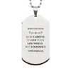 Bonus Daughter Silver Dog Tag - Unique Engraved Inspirational Gift for Christmas, Graduation, and Veterans Day - Ephesians 5:15