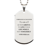 Unbiological Daughter Engraved Silver Dog Tag - Ephesians 5:15 Inspirational Gift for Birthday, Christmas, Graduation, and Veterans Day