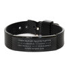 Unbiological Daughter Inspirational Black Shark Mesh Bracelet, Perfect Graduation Gift EPHESIANS 5:15