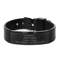 Dispatcher Black Shark Mesh Bracelet - Rare and Precious Gift for Graduation, Veterans Day, Christmas - Dispatcher - Inspirational Jewelry for Confidence and Hope