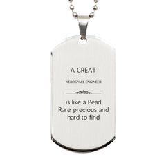 Aerospace Engineer Engraved Silver Dog Tag - Inspirational Gift for Graduation, Birthday, and Holidays