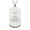 Artist Engraved Silver Dog Tag - A Rare Gift for Veterans Day and Graduation Inspirational Teacher