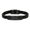 Auctioneer Engraved Braided Leather Bracelet - A Rare Pearl of Inspiration for Auctioneers, Graduation, and Christmas Gifts