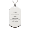 Database Administrator Engraved Silver Dog Tag - A Rare and Precious Gift for Graduation, Veterans Day, and Christmas