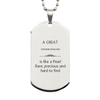 Interior Designer Engraved Silver Dog Tag - Rare and Inspirational Gift for Veterans Day, Christmas, and Graduation