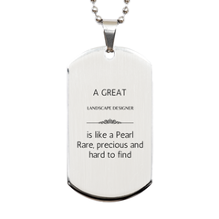 Unique Silver Dog Tag for Landscape Designer - A Rare and Precious Gift for Birthday, Graduation, and Christmas