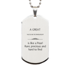 Silver Dog Tag for Nuclear Technologist - A Rare and Inspirational Gift for Graduation, Birthday, and Veterans Day