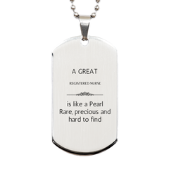 Engraved Silver Dog Tag for Registered Nurse - A Rare and Precious Gift for Graduation, Holidays, and Special Occasions