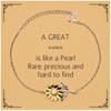 Barber Sunflower Bracelet - A Rare and Inspirational Gift for Holidays and Graduation, Perfect for Boosting Confidence