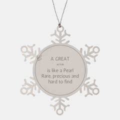 Actor Snowflake Ornament - A Rare, Inspirational Gift for Christmas and Graduation