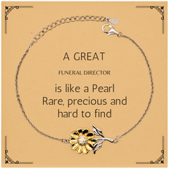 Funeral Director Sunflower Bracelet - A Rare, Inspirational Gift of Hope for Special Occasions and Everyday Wear