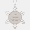 Computer Programmer Snowflake Ornament - A Rare, Precious Gift for Christmas, Birthday, Graduation, and Holidays with Inspirational Engraved Message of Hope and Confidence