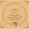 Librarian Sunflower Bracelet - A Rare and Precious Teacher Gift for Holidays and Graduation