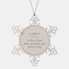 Gate Agent Christmas Snowflake Ornament - A Rare and Inspirational Gift for Holidays and Special Occasions
