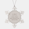 General Manager Snowflake Ornament Inspirational Teacher Gift for Christmas Holiday Decor