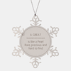 Transportation Manager Snowflake Ornament - A Rare and Precious Gift for Christmas and Graduation, Inspirational and Unique