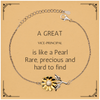 Vice-principal Sunflower Bracelet - A Rare, Precious Gift for Teachers, Birthday & Christmas